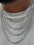 3mm 925 silver vvs moissanite tennis chains