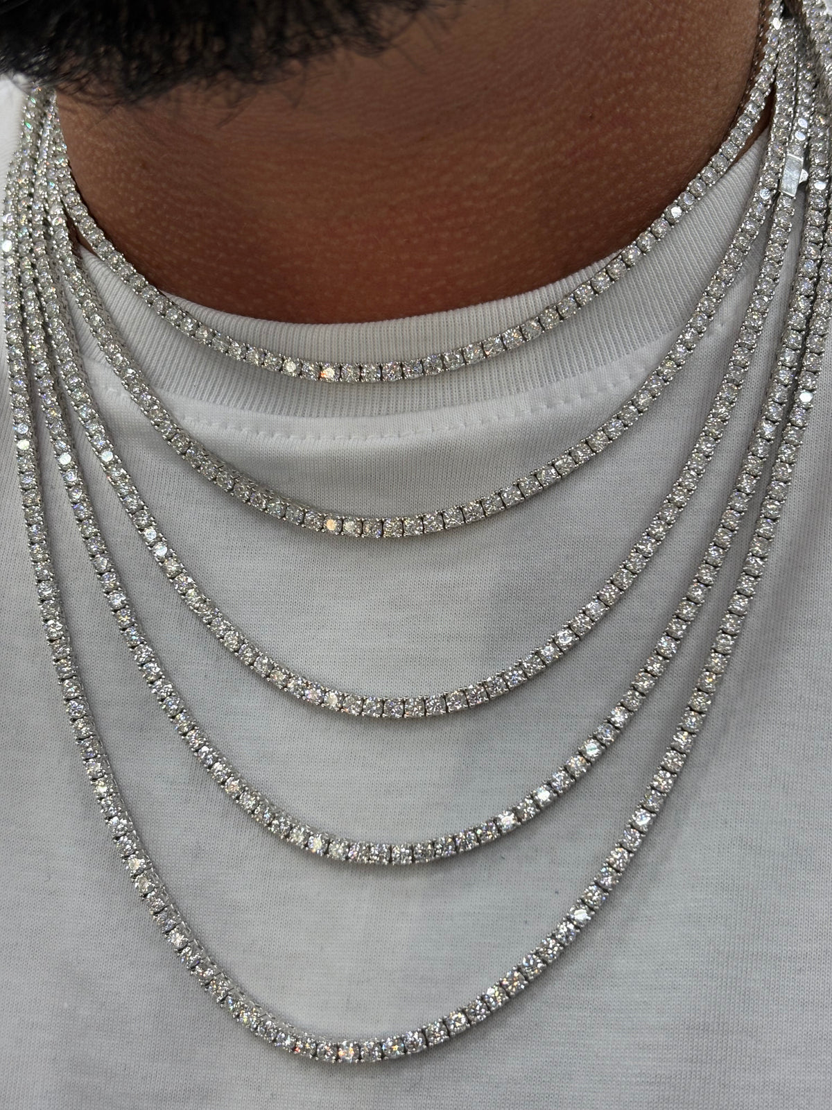 3mm 925 silver vvs moissanite tennis chains