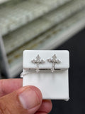 Thorn cross moissnite earrings
