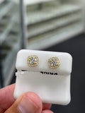 Center stone gold earrings