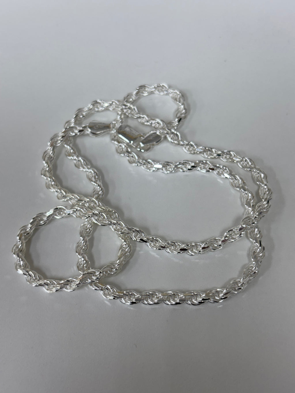 4mm 925 silver rope chain