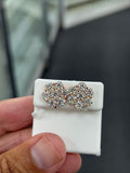 5 carat rose cluster earrings