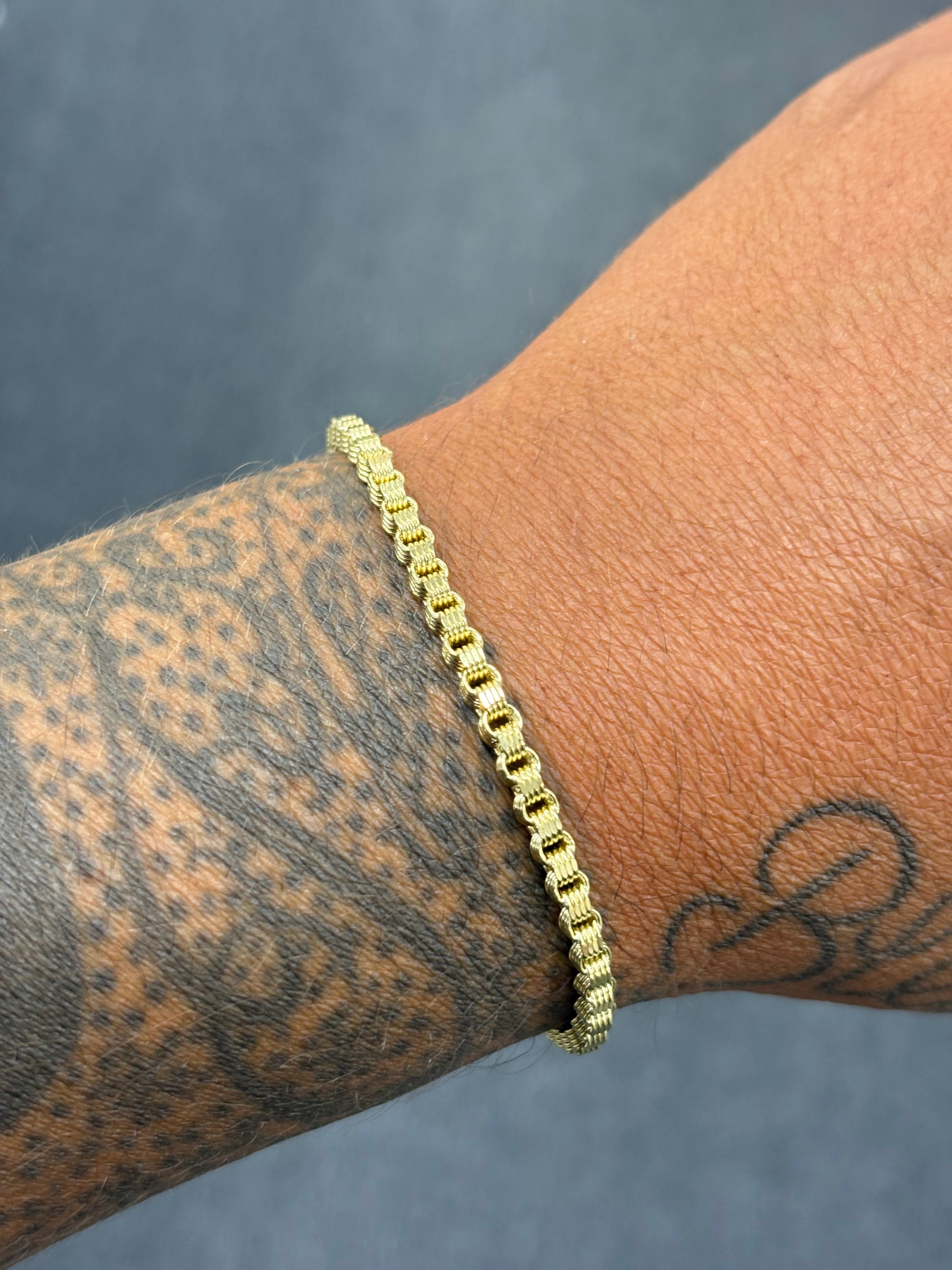 10k gold box bracelet