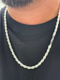 5mm 925 silver rope chain