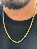 10k gold 3mm box necklace
