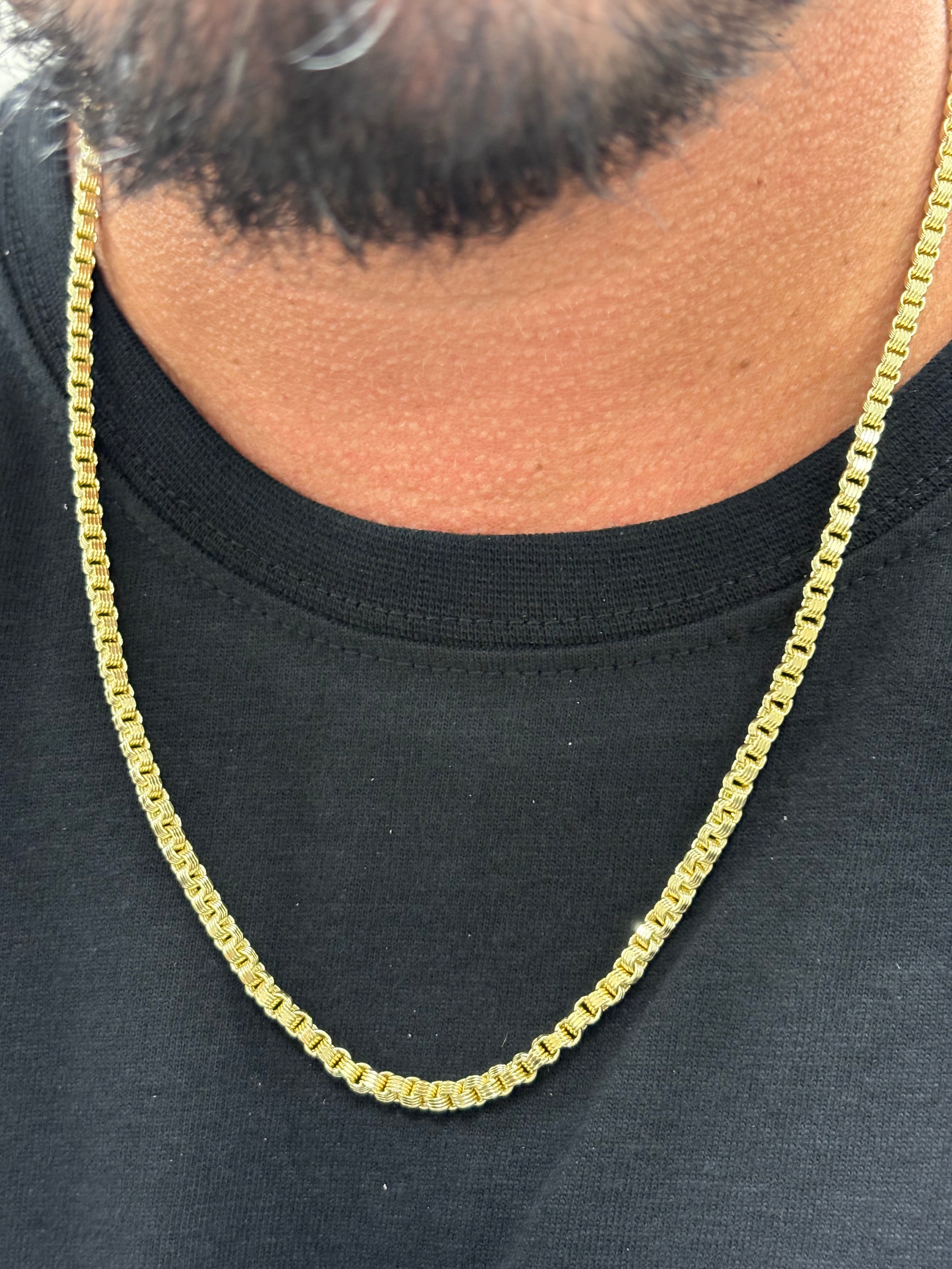 10k gold 3mm box necklace
