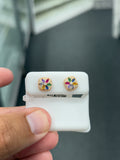 Rose multi color earrings