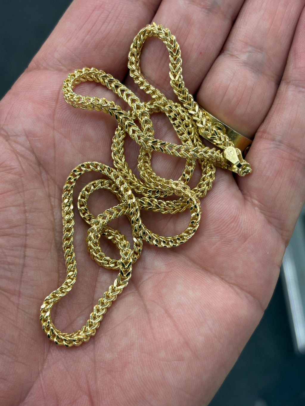 10k gold 3mm Franco chain