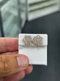 4 carat rose cluster earrings