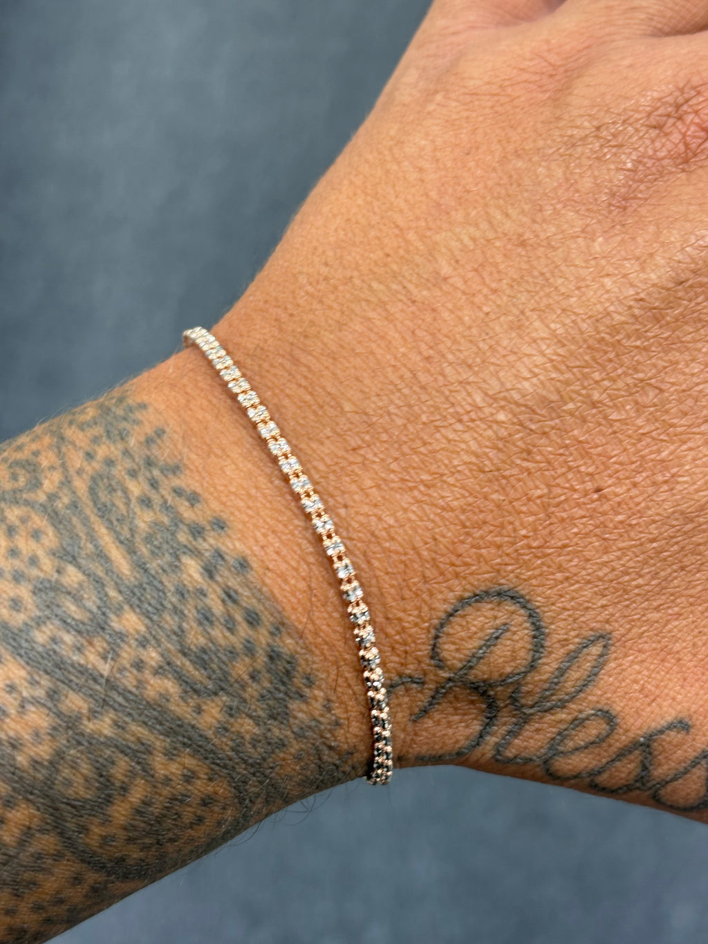 10k rose gold ice Bracelet