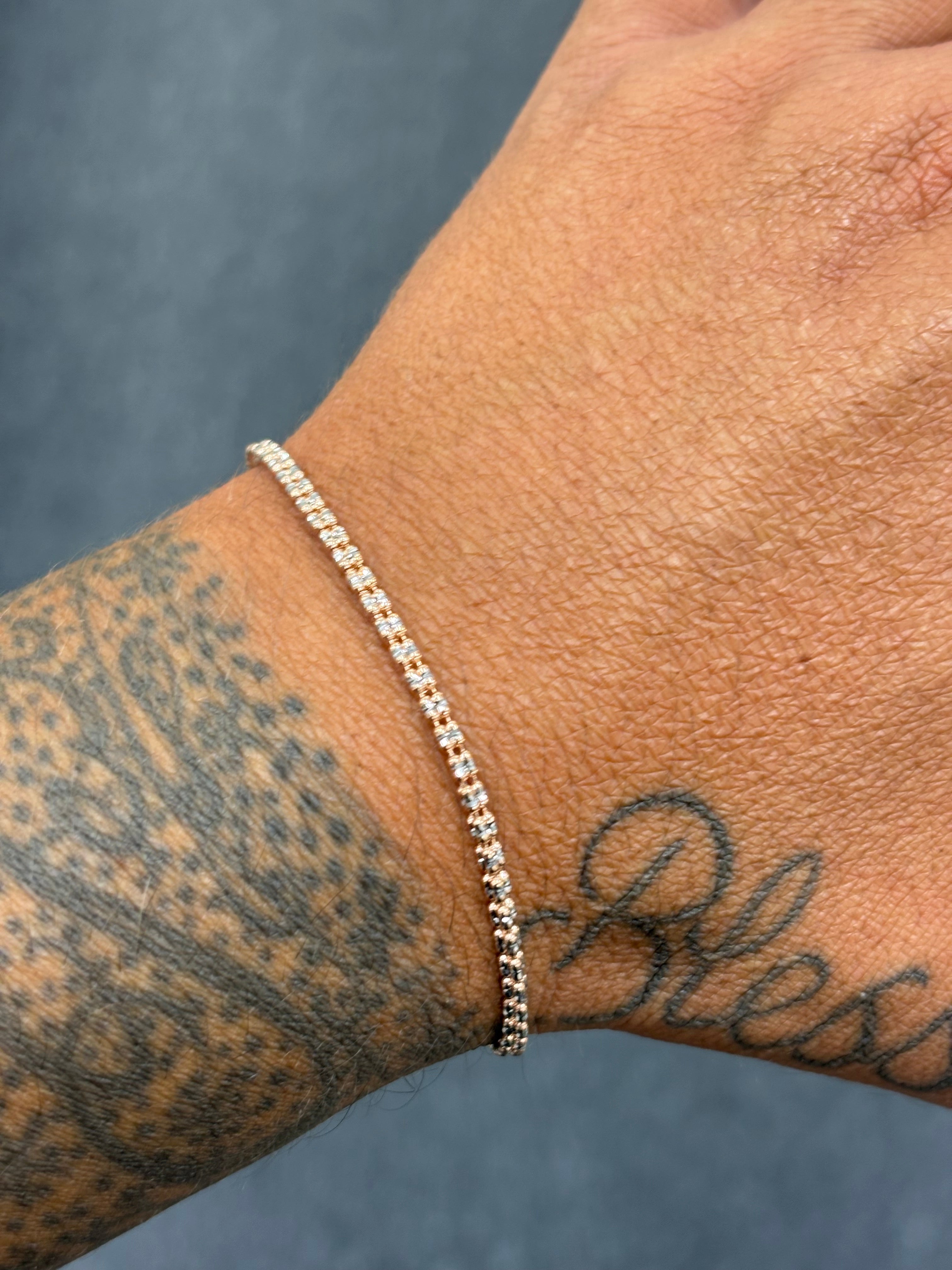 10k rose gold ice Bracelet