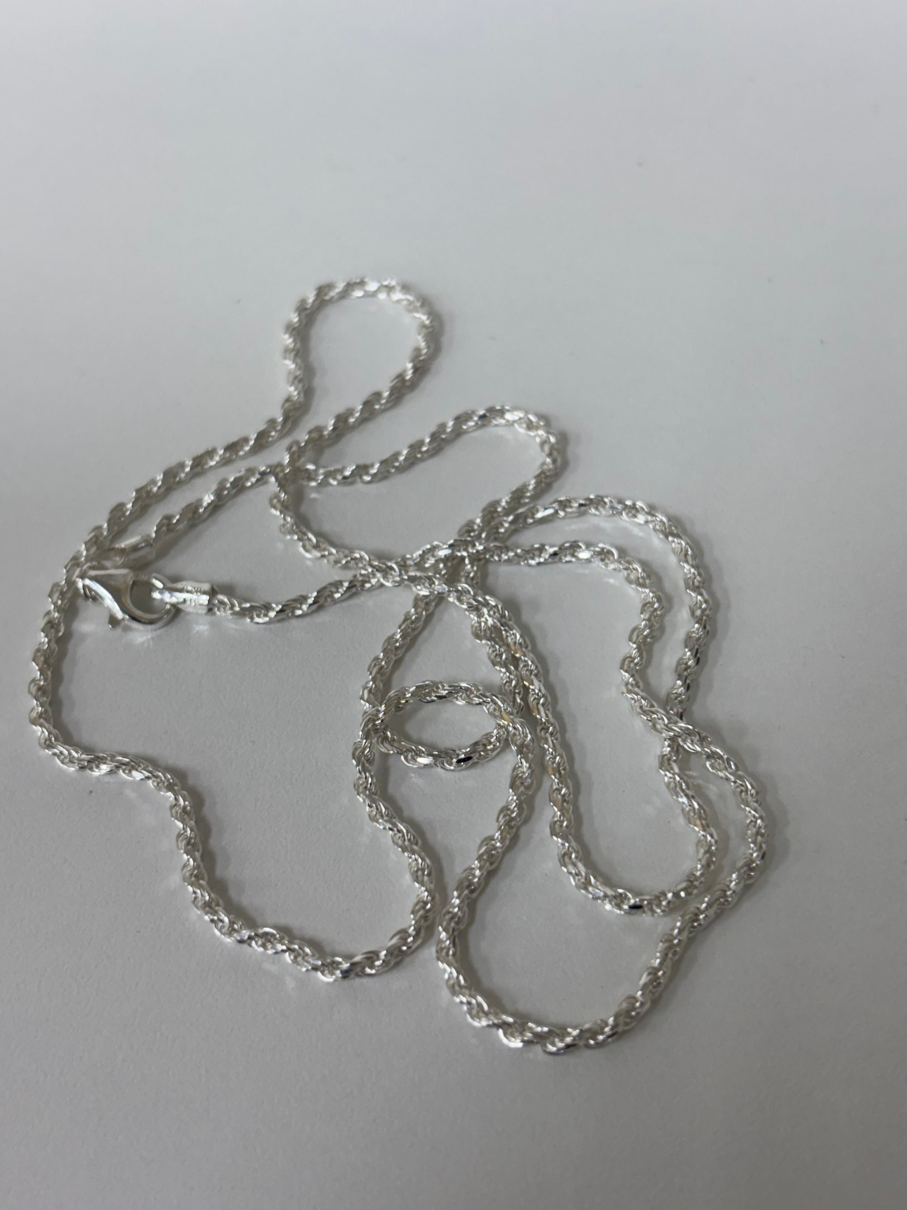 2mm 925 silver rope chain