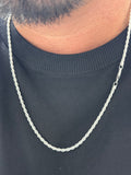 3mm 925 silver rope chain