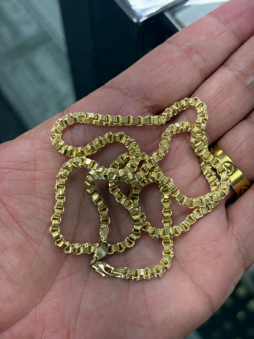 10k gold 3mm box necklace
