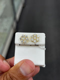 2 carat moissanite cluster earrings
