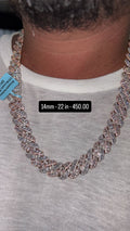 Payment link moissanite 14mm two tone rose chain