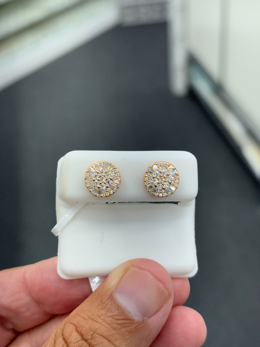 Rose circle style 1 earrings