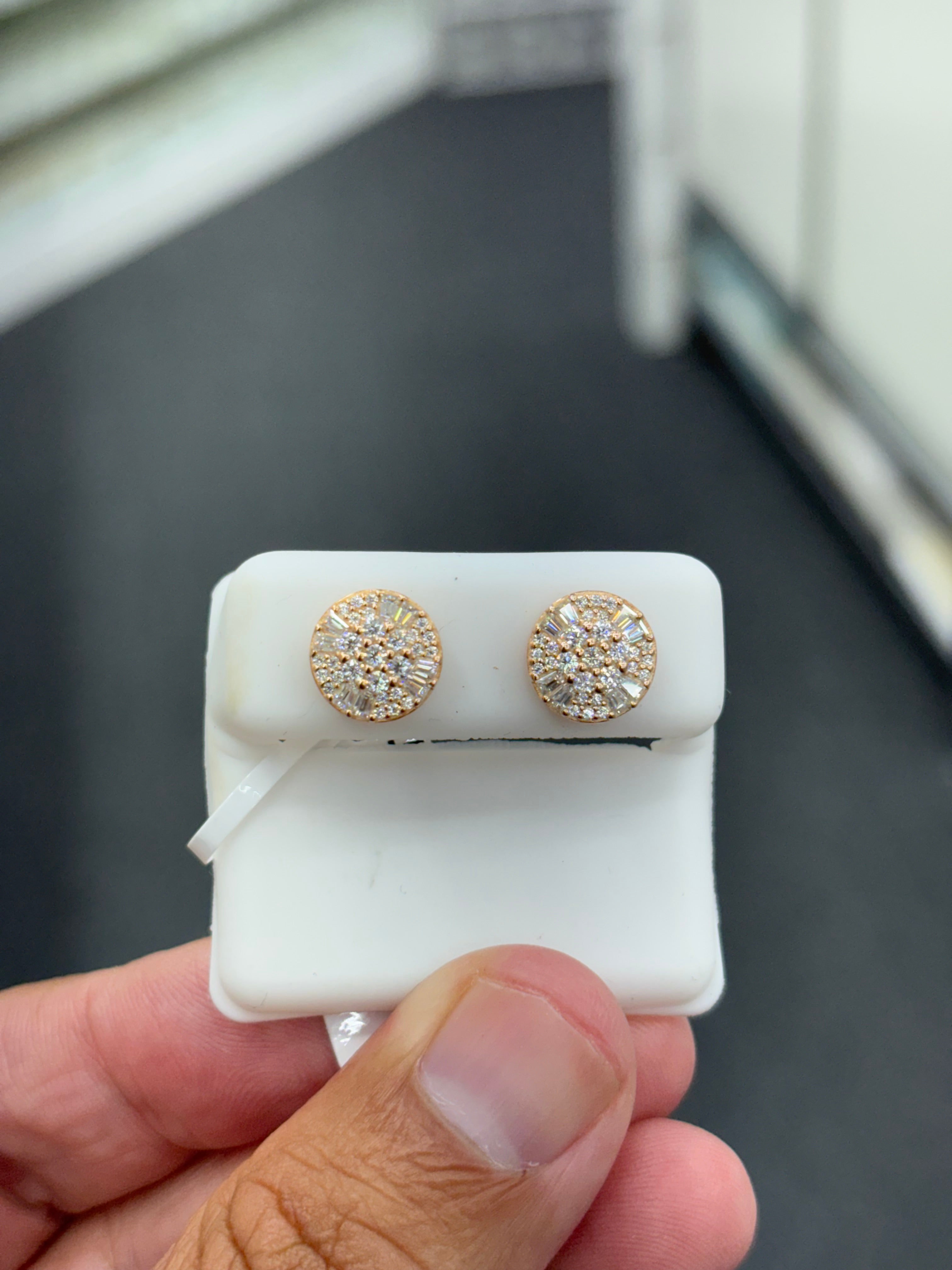 Rose circle style 1 earrings