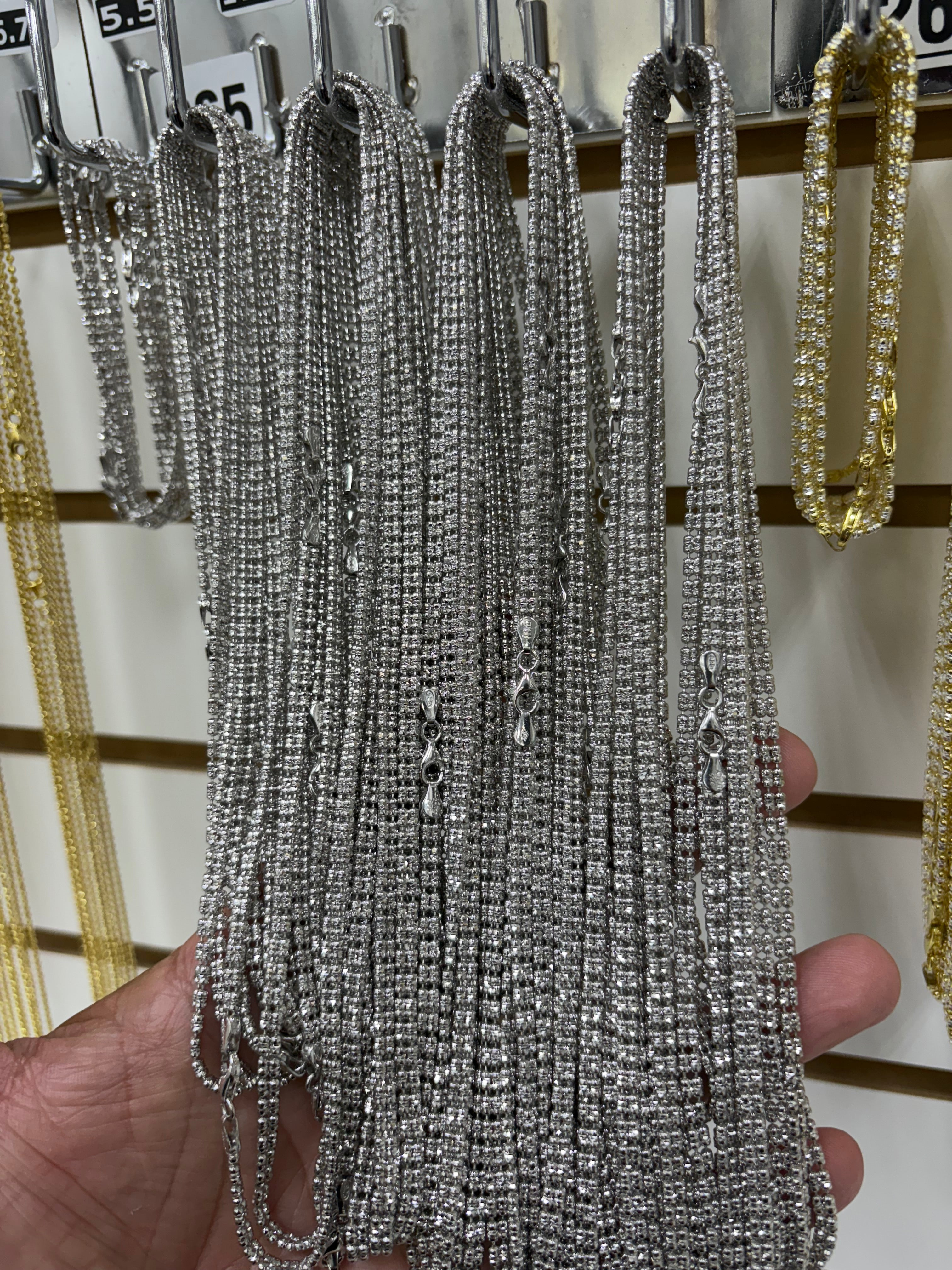 925 silver double ice chain