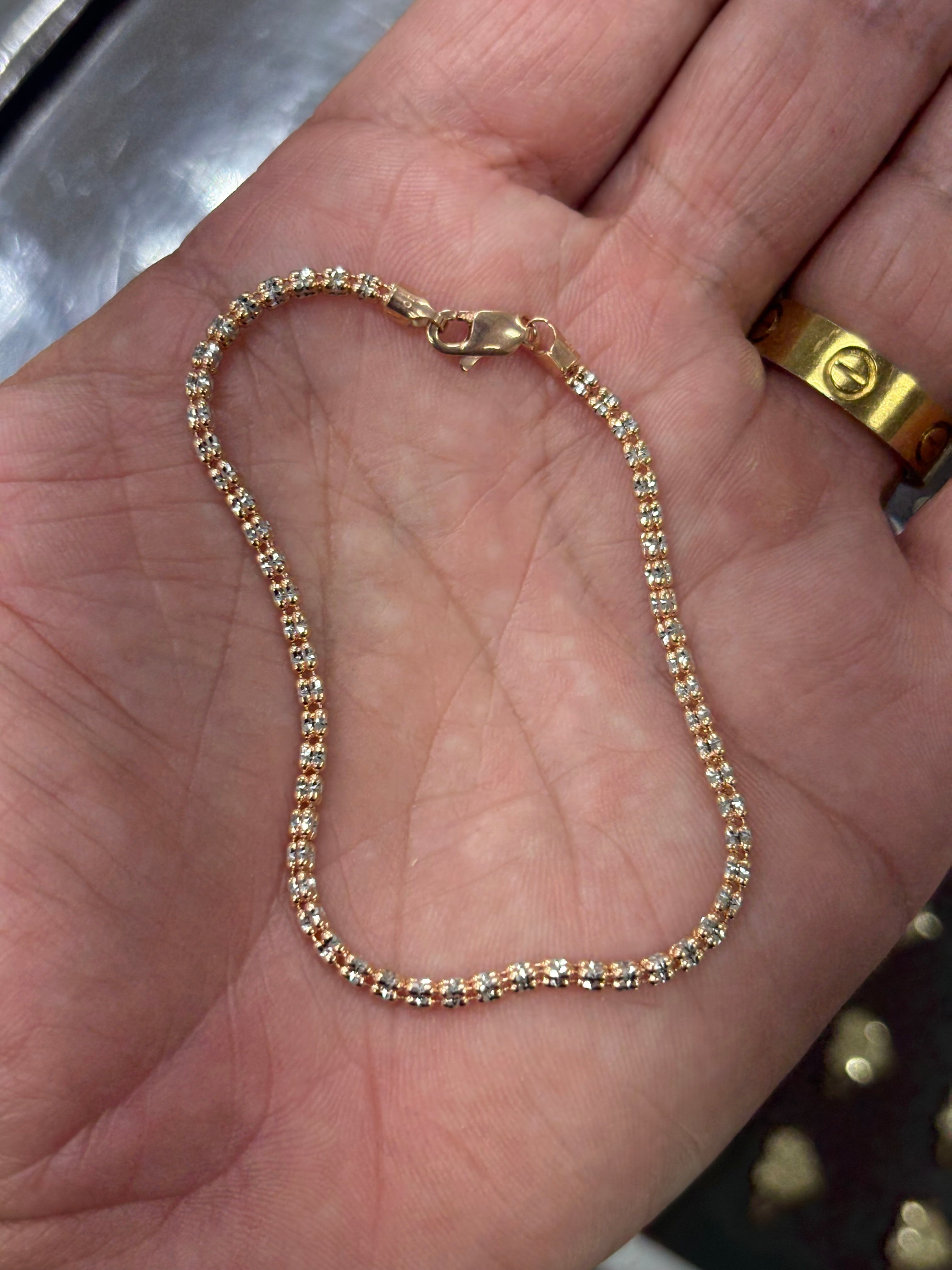 10k rose gold ice Bracelet