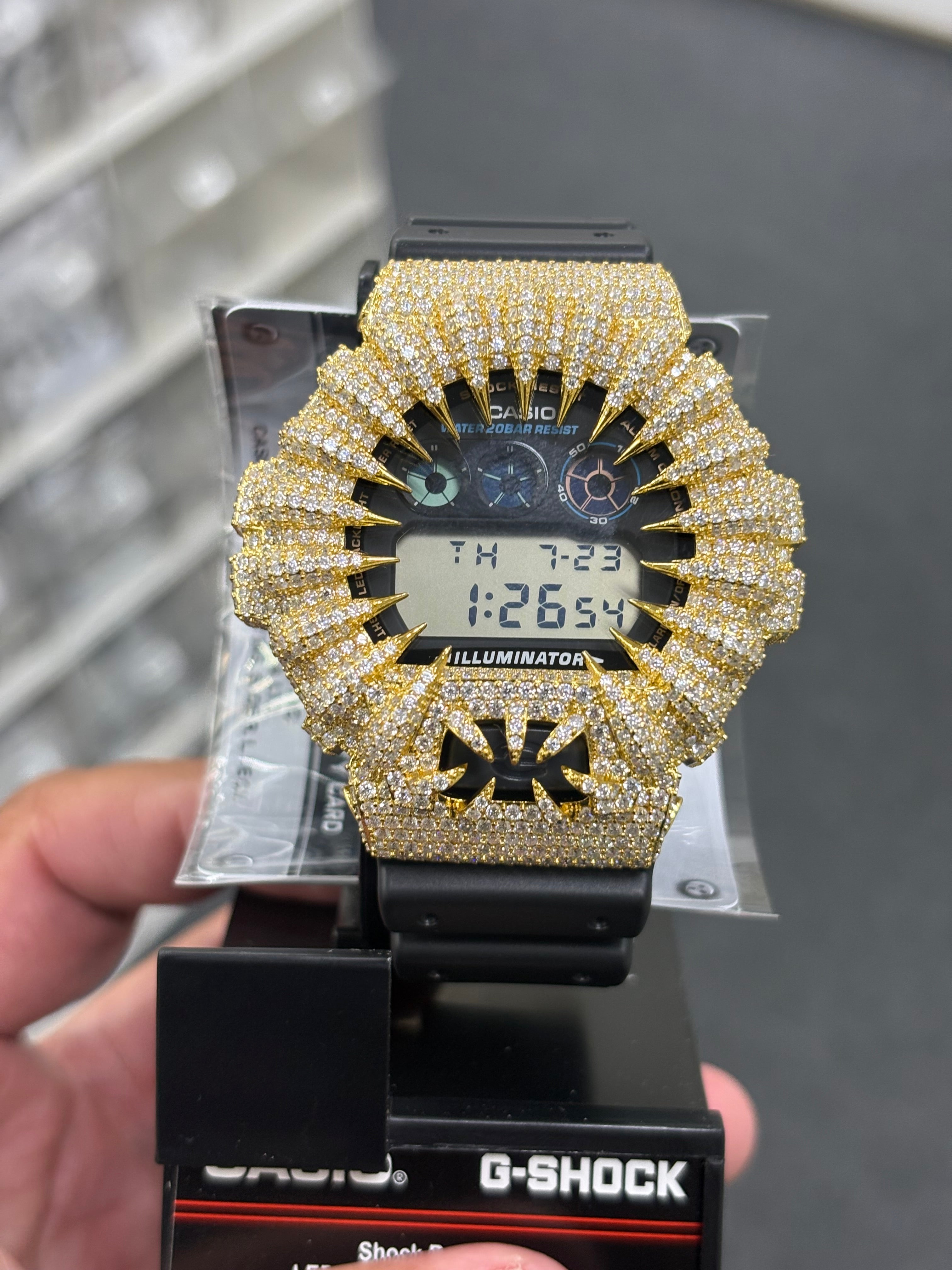 Gold claw g shock watch