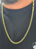 4mm flat curb link cuban chain