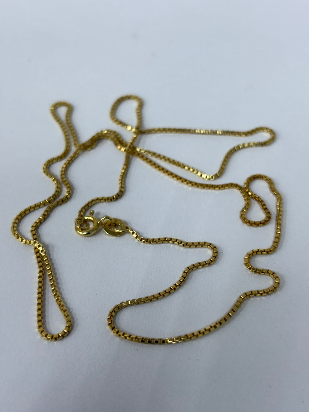 925 silver gold finish box chain