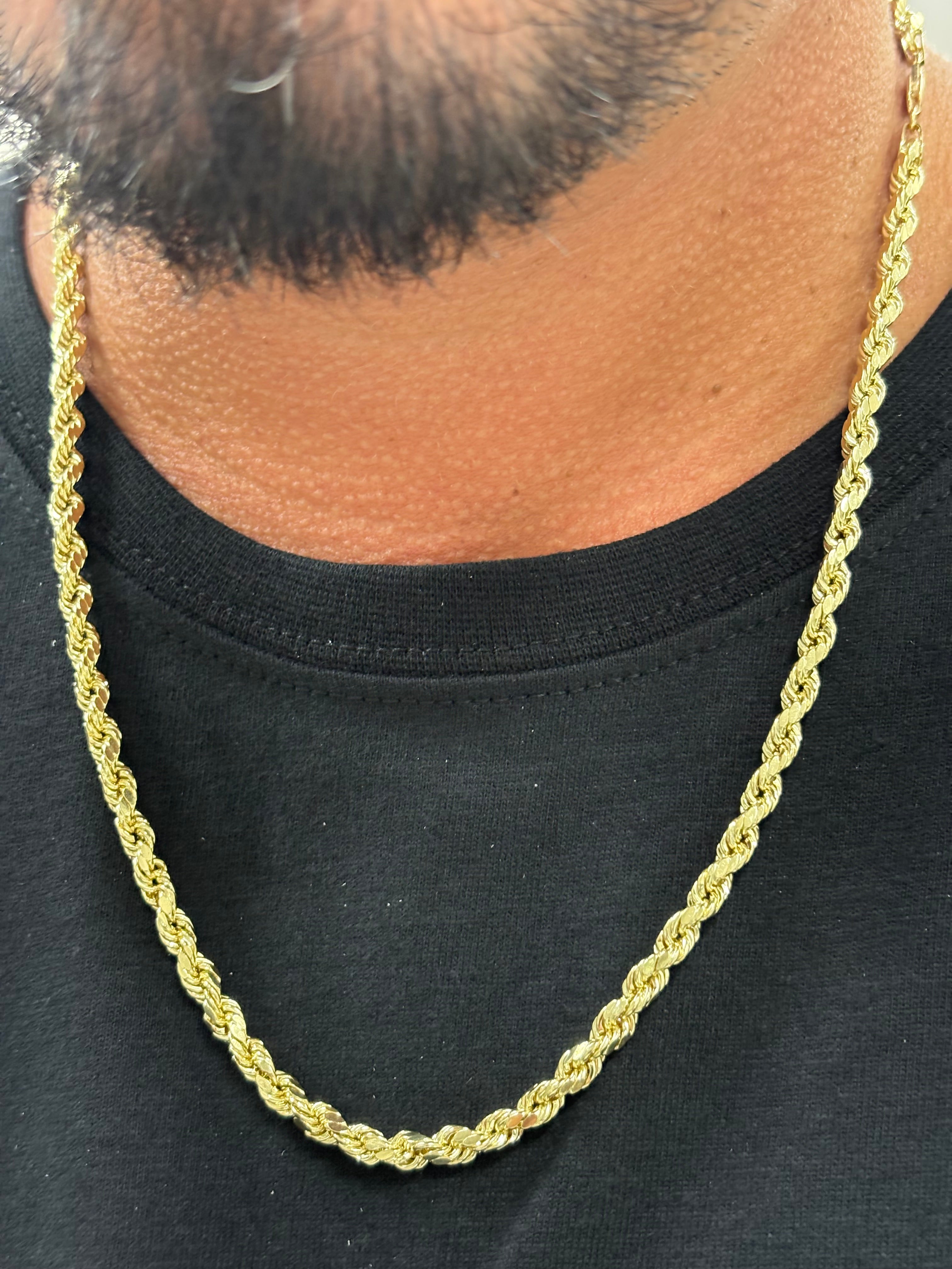 10k gold 5mm rope chain