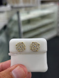 4 prong gold finish earrings