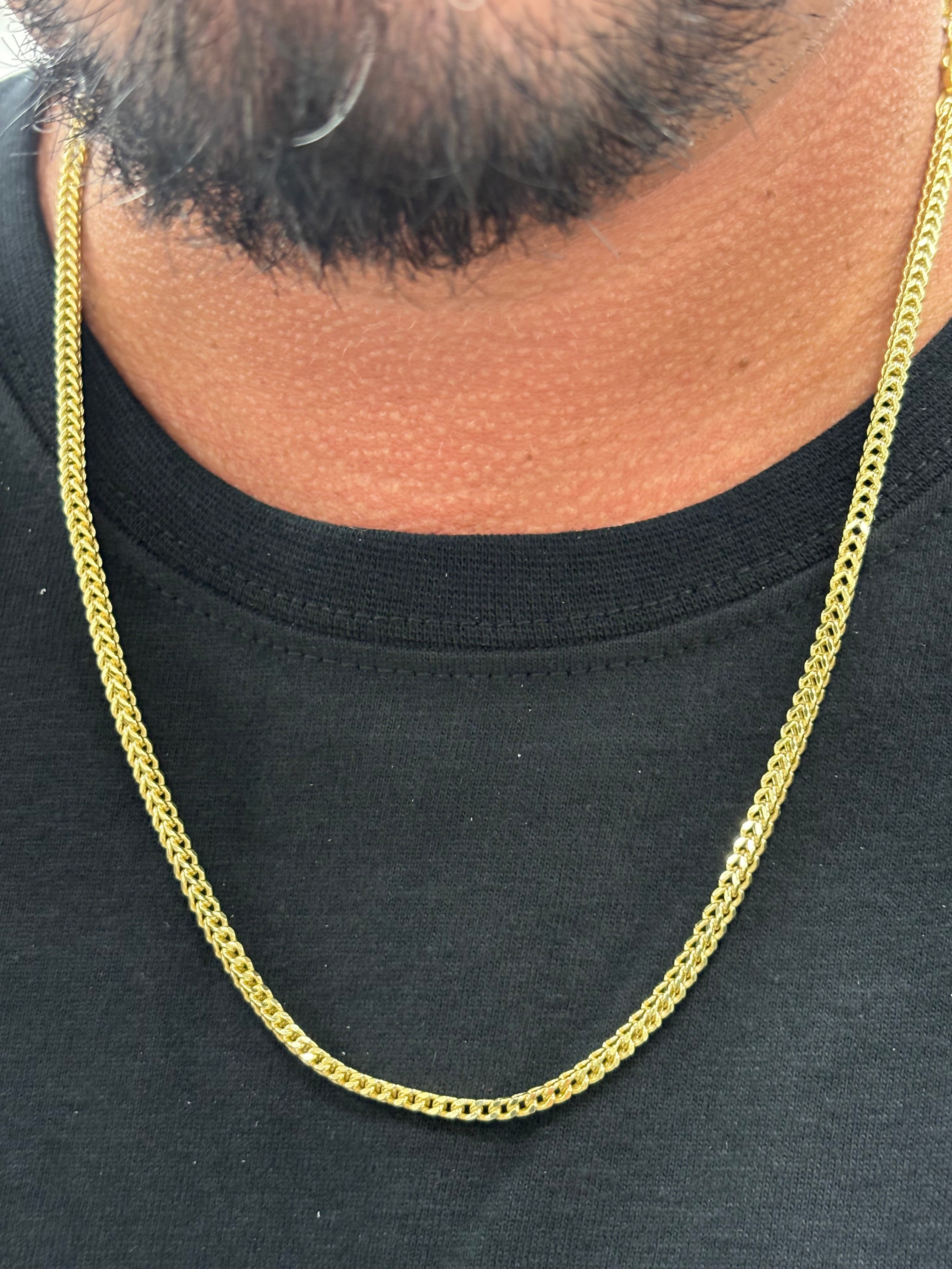 10k gold 3mm Franco chain
