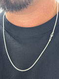 2mm 925 silver rope chain