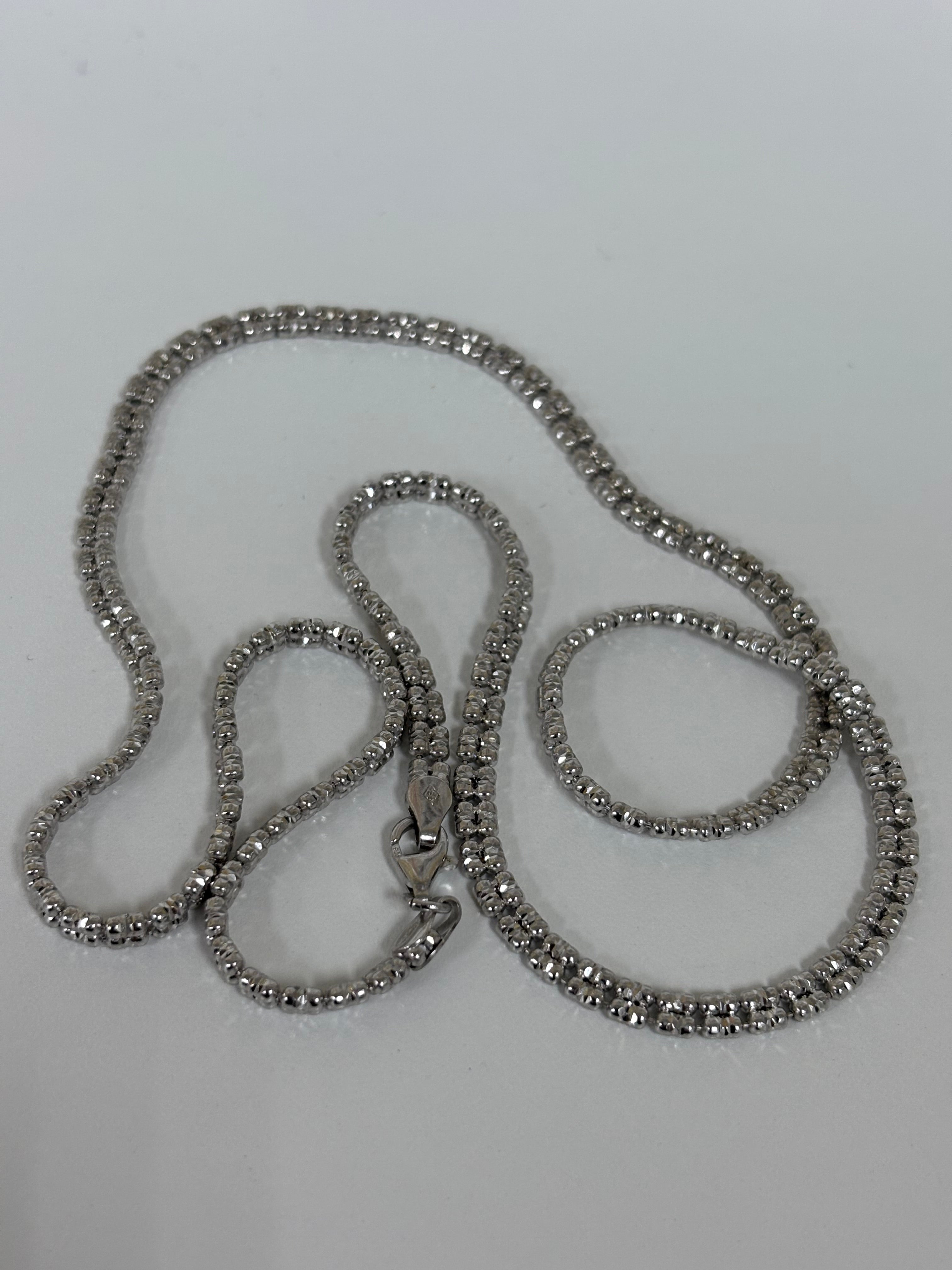 925 silver double ice chain