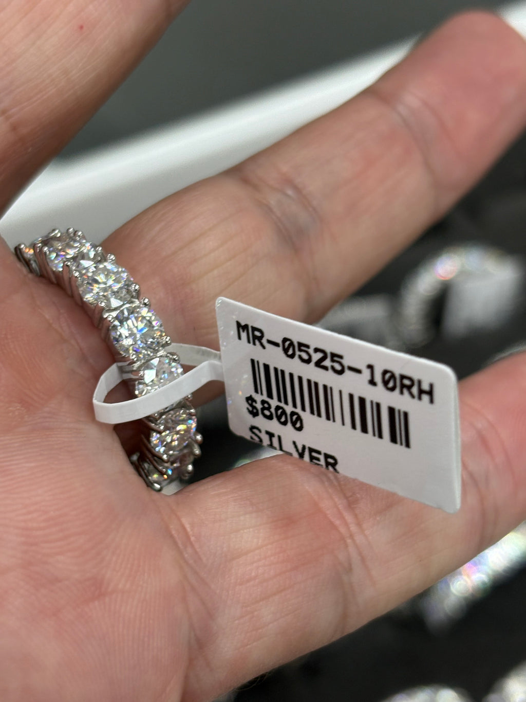Eternity 925 silver ring / moissanite