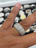 Moissanite baguette eternity band