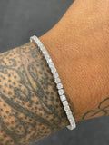 3mm moissanite tennis bracelet in 925 silver