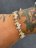 Tri color triple cross bracelet