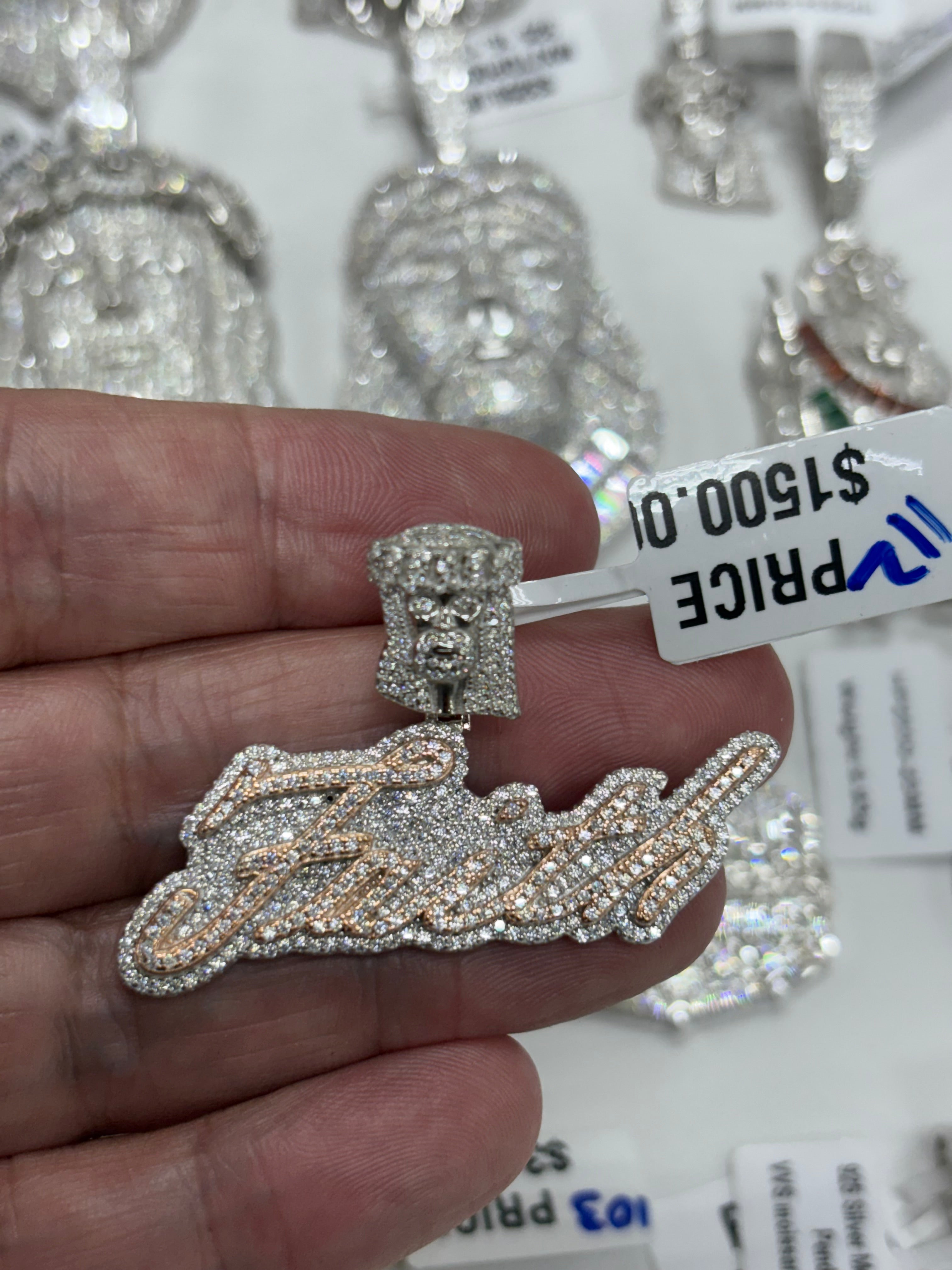 Faith &  Jesus head pendant