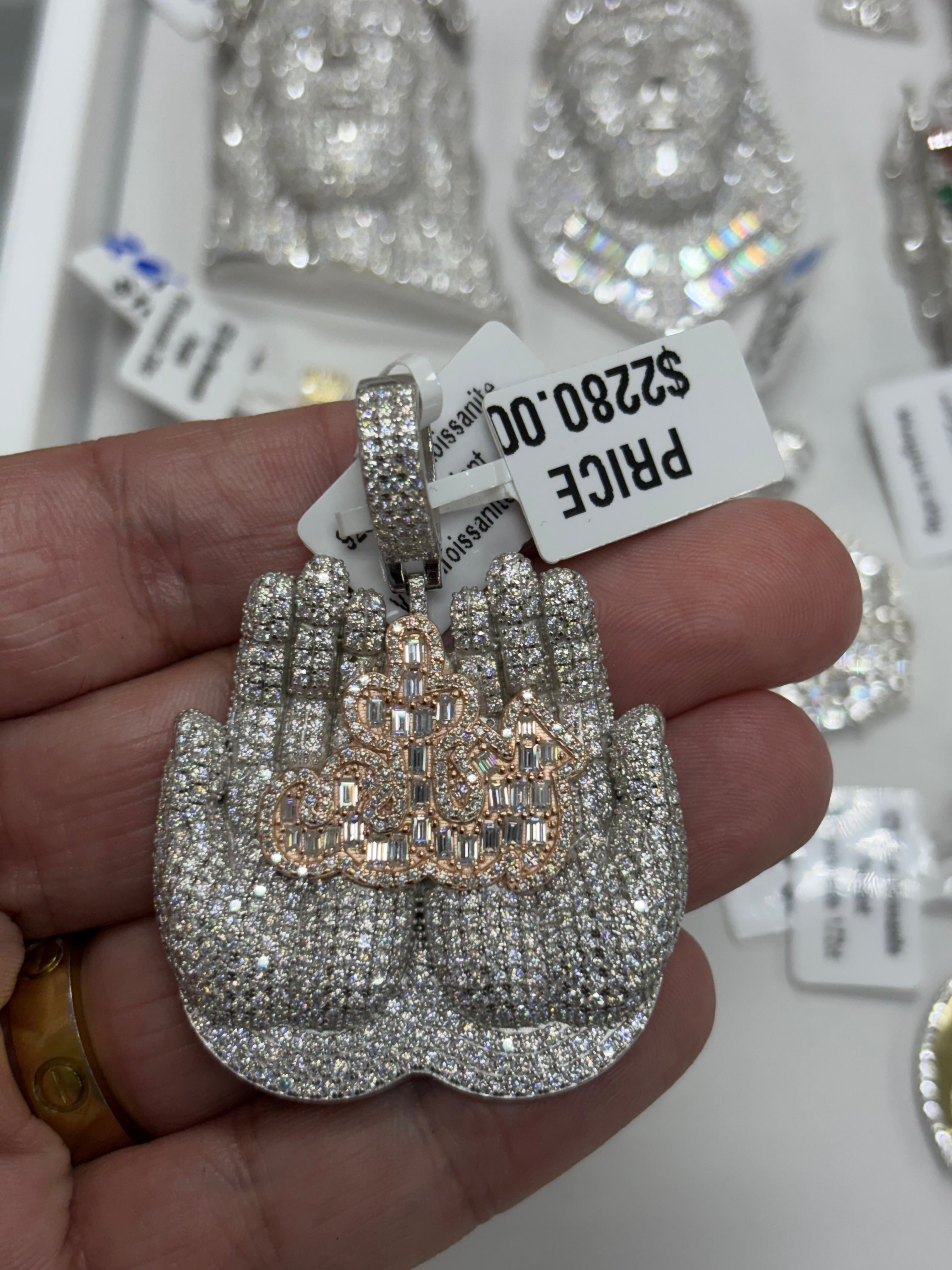 Hamsa hand pendant