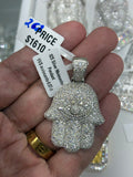 Mosaic hamsa hand pendant