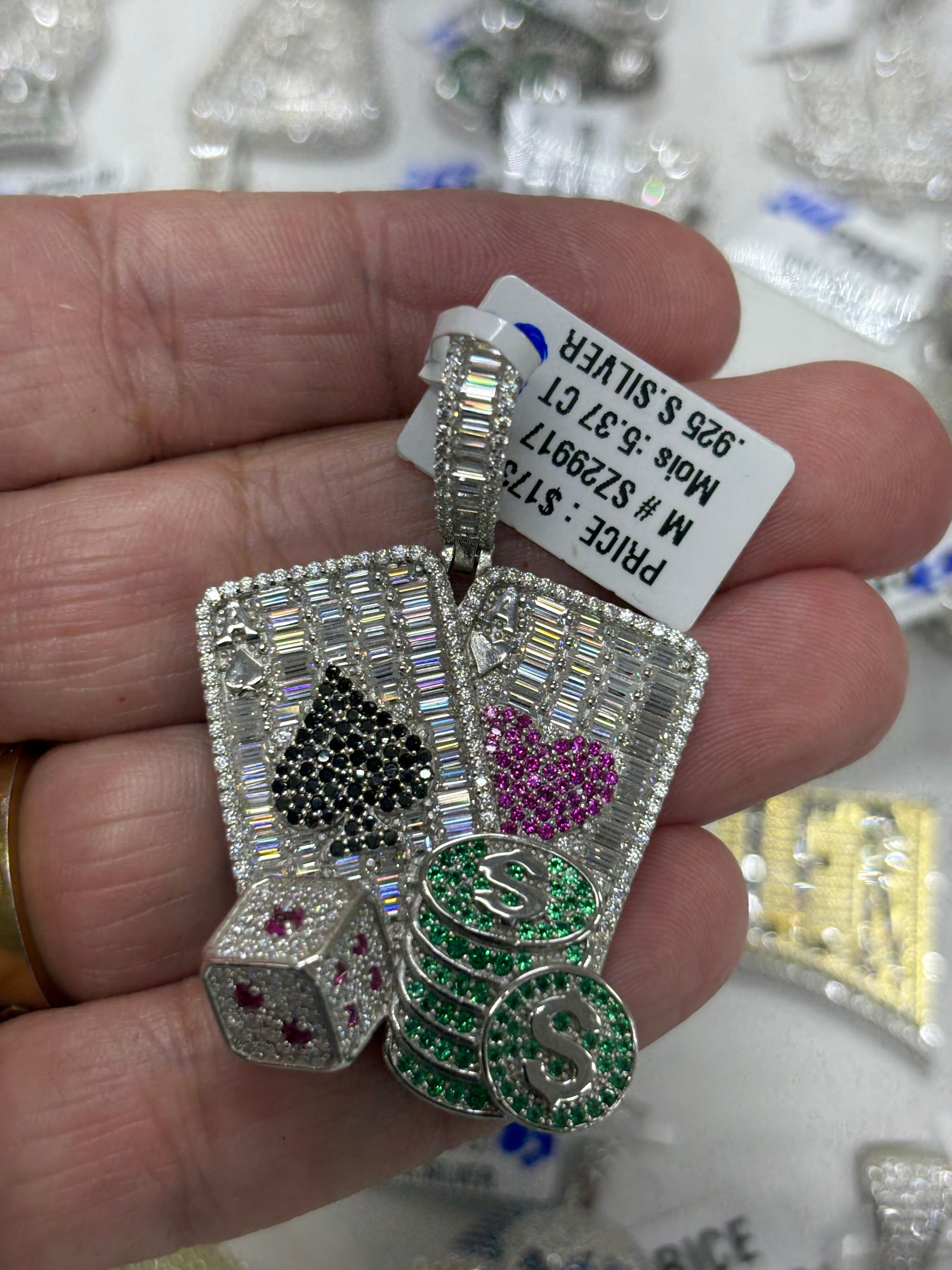 Dice & cards pendant