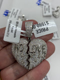 No love broken heart pendant