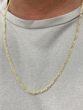 2mm 10k real gold figaro chain