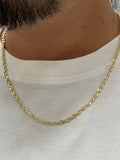 3mm 10k real gold hollow rope chain