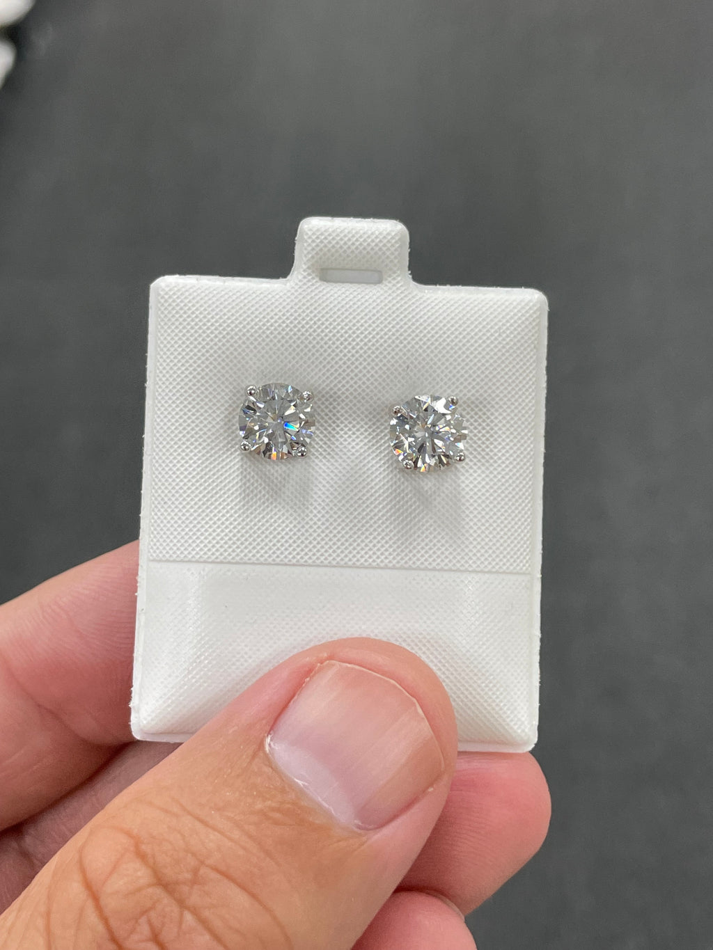 925 silver vvs moissanite stud earrings