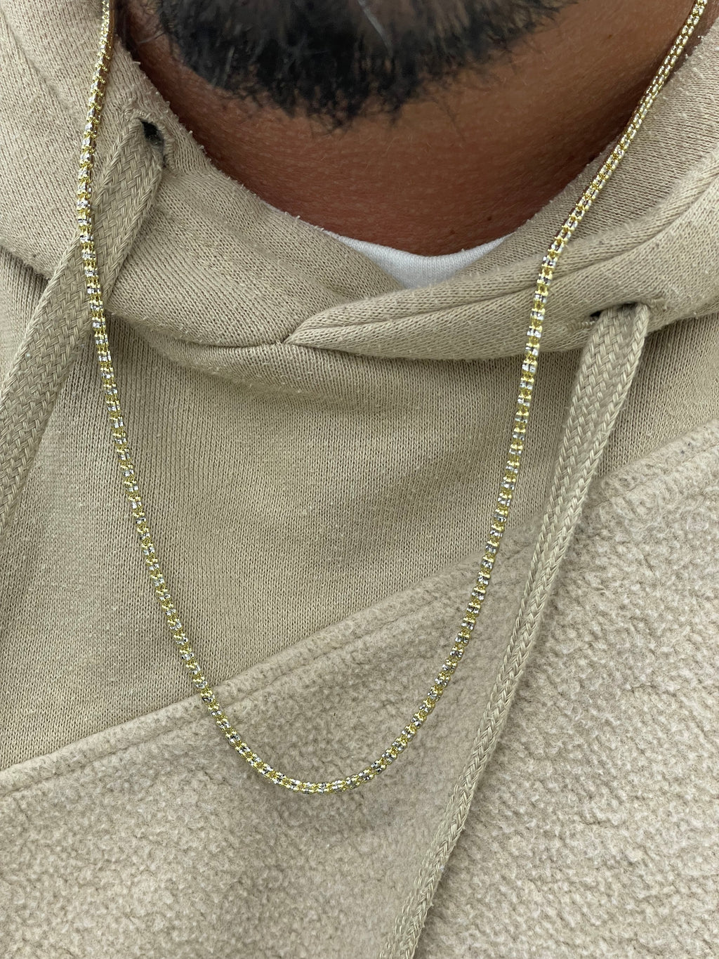 10k yellow gold ice chain