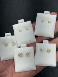 Gold finish vvs moissanite studs