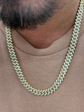 10mm sharp edge mossanite cuban chain