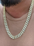 12mm gold finish big rock cuban